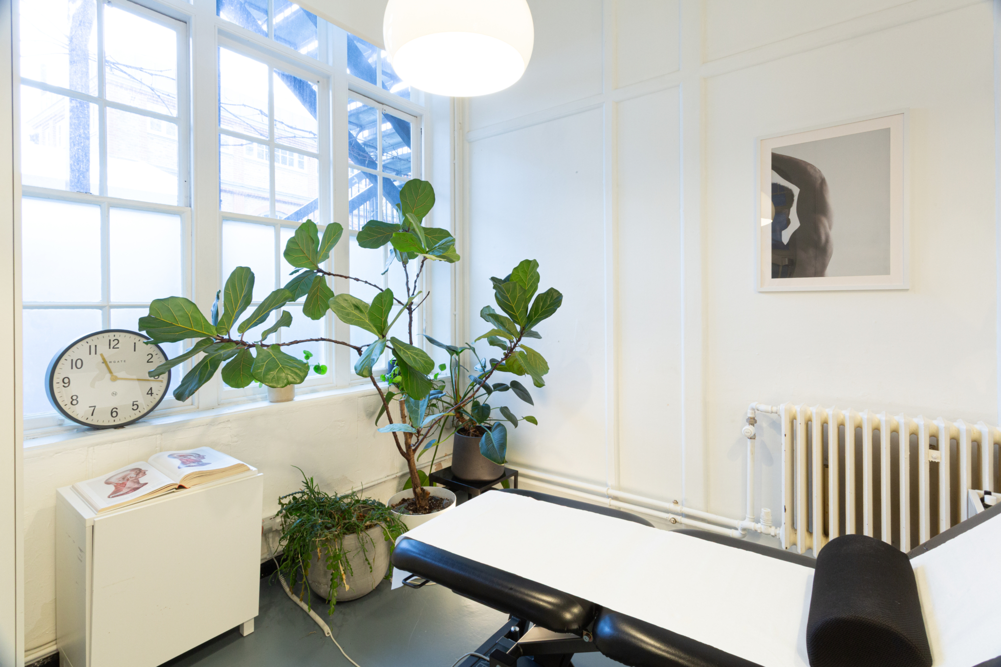 Marco's light and airy studio situated in Shoreditch, London where he conducts his treatments